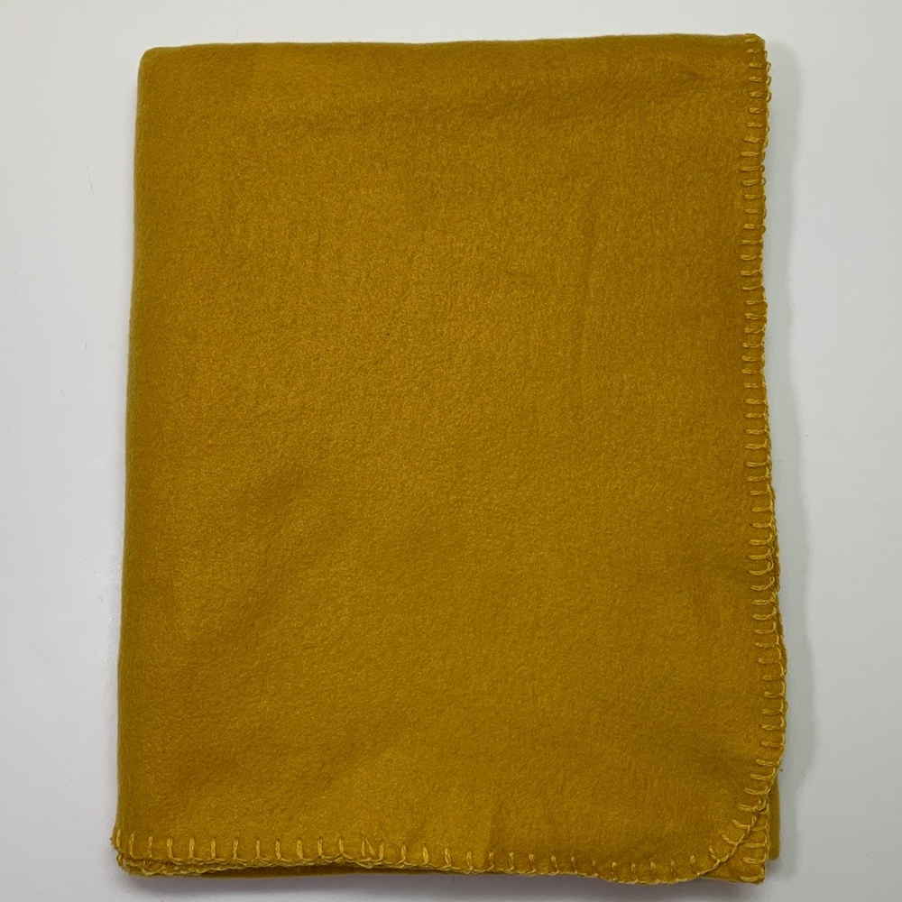 NWOT Fleece Mustard Yellow Blanket